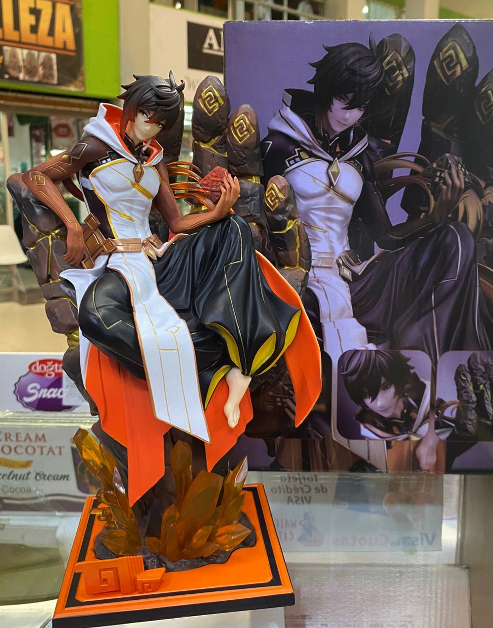 Figura PREMIUM Zhongli Edición sentado