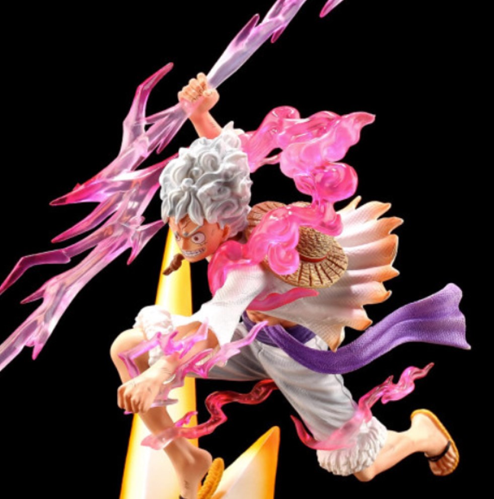 Figura PREMIUM Luffy Gear 5 edici贸n con Rayo 50cm con Iluminaci贸n