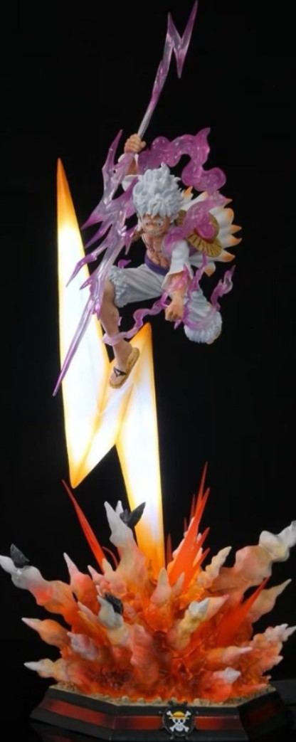 Figura PREMIUM Luffy Gear 5 edici贸n con Rayo 50cm con Iluminaci贸n - Imagen 2