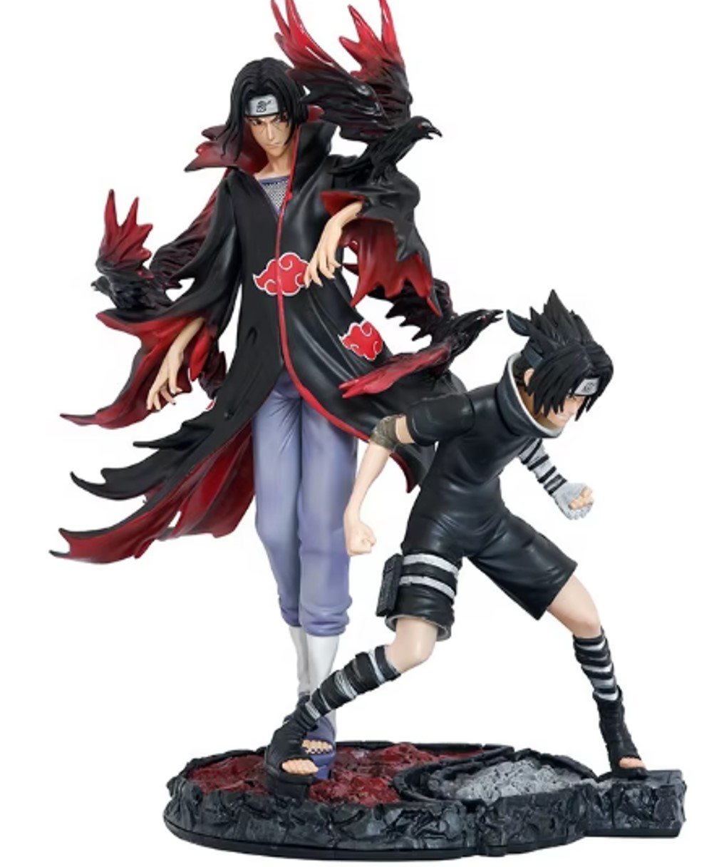 Figura PREMIUM Itachi + Sasuke edici贸n en combate 32cm