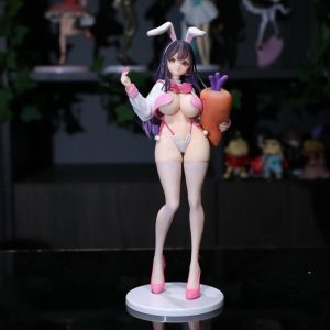 Figura Conejita con OJOS Que te siguen con Zanahoria en las manos 29CM