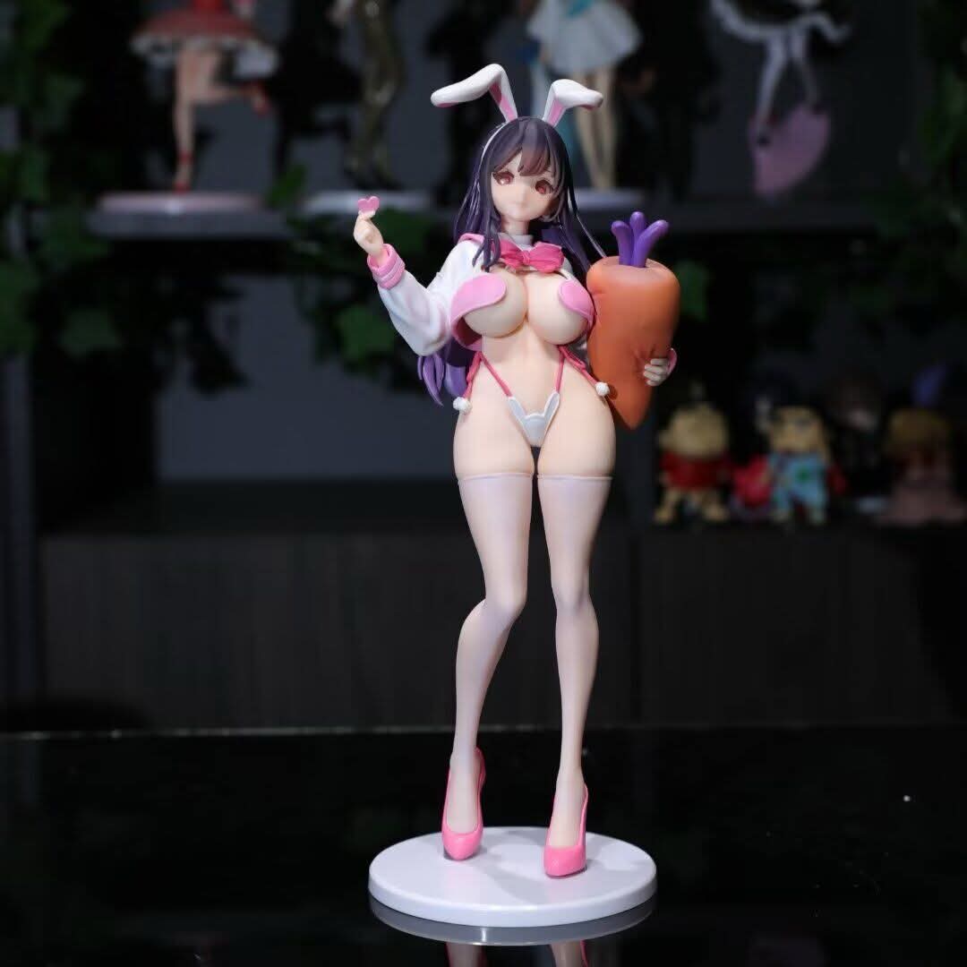 Figura Conejita con OJOS Que te siguen con Zanahoria en las manos 29CM