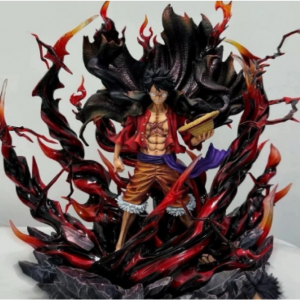 Figura One Piece Luffy envuelto en Llamas con Iluminación 46CM