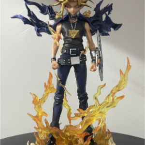 Figura PREMIUM YU-GI-OH! Faraón Atem edición en llamas con 2 rostros intercambiables