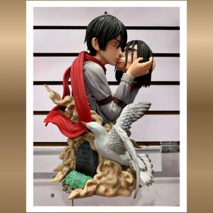 Figura PREMIUM Mikasa Edición con Cabeza de Eren 22cm
