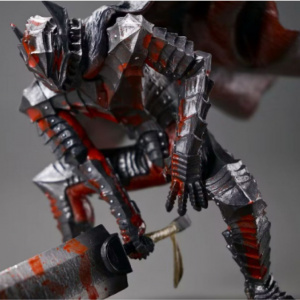 Figura PREMIUM Guts Berserk Edición con Armadora y Casco Removible 18cm alto