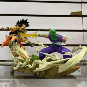 Figura Diorama Escena Gokú y Piccolo VS Raditz 30cm de ancho x 20cm de alto