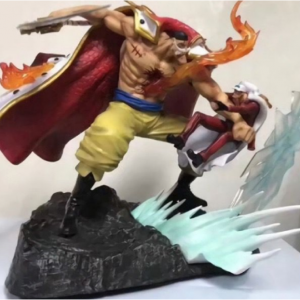 Figura PREMIUM Barbablanca vs Akainu con 2 Bustos Intercambiables 25cm(1 busto normal, 1 busto tipo dona Xd