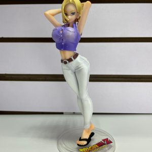 Figura Androide No 18 edicion con manos en la cabeza 20CM