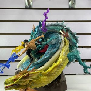 Figura PREMIUM Zoro Edición con Dragones 35cm con 2 Cabezas Intercambiables