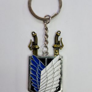 Llavero Metálico Shingeki no Kyojin con Espadas Removibles
