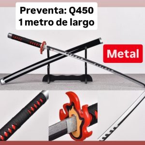 Katana de Metal Tanjiro/Rengoku 1 metro de largo