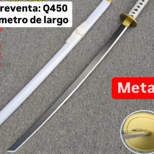 Katana de Metal Zoro Blanca lisa