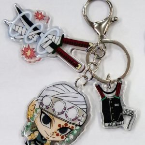 Llavero TRIPLE Acrílico PREMIUM Brillante Tengen(Incluye 3 accesorios en el mismo Llavero)