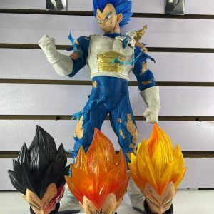 Figura PREMIUM Vegeta edición de pie con 4 cabezas intercambiables 45CM