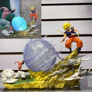 Diorama de Goku vs Kid boo con iluminación  22Cm