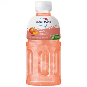 Mogu Mogu de Durazno con trozos de gelatina de fruta