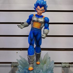Figura PREMIUM JT  STUDIO Vegeta Blue  + Fase Dios 2  Cabezas  Intercambiables con  LUZ 33CM
